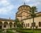 Courtyard view, The Church and Convent of Santa Maria delle Grazie, the home of Leonardo`s Last Supper, Milan, Italy.