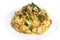 Couscous grain dish with swordfish