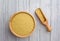 Couscous in wooden bowl