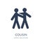 cousin icon. Trendy flat vector cousin icon on white background