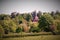 Coutryside landscape with church