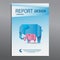 Cover Annual report, colorful elephant origami paper design