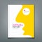 Cover Annual Report face people yellow on white background