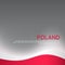 Cover, banner in national colors of Poland. Abstract waving poland flag. Patriotic cover, business booklet, flyer. National polish