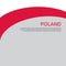 Cover, banner in national colors of Poland. Abstract waving poland flag. Simple flat style. Patriotic cover, business booklet
