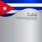 Cover, banner in state colors of cuba. National cuban poster. Abstract flag of cuba. Creative wavy metal background for patriotic