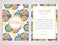 Cover design with abstract geometric pattern. Colorful round shapes. Color flat circles