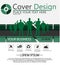 Cover design businessman simple flyer green
