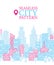 Cover Design or Seamless Pattern with Endless City.