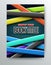 Cover design template colours ribbons.