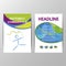 Cover Design vector Rhythmic Gymnastics sport icon.