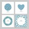 Cover for social media posts, app, banner design and web. Blue flower delphinium