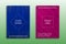 Cover templates of saturated color. Trendy blue and pink brochures backgrounds