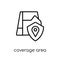 Coverage Area icon. Trendy modern flat linear vector Coverage Ar