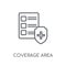 Coverage Area linear icon. Modern outline Coverage Area logo con