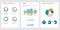 Coverage audience data charts in color. Vector elements charts.