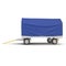 Covered Blue Airport Luggage Trailer. 3D Illustration, isolated, on white