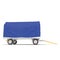 Covered Blue Airport Luggage Trailer. 3D Illustration, isolated, on white