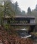 Covered bridge at Cedar Creek Grist Mill in Washington state