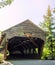 Covered bridge in White Mountain National Forest New Hampshire