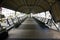 Covered elevated foot bridge at the Ortigas Center in the central business district of Pasig City