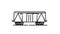 Covered Freight Railway Carriage line icon on the Alpha Channel