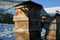 Covered hives on an apiary using a plastic net. protection from birds in winter. they like to bother wintering bees by pecking and