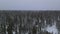 The covered in snow on the forest of the snow capped mountains in West Yellowstone, Montana.