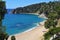 Coves of Cala Llorell in Tossa de Mar, Spain