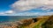 Covesea Skerries Lighthouse on the empty beach