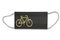 Covid-19, black mask with gold bike,cycling symbol isolated