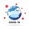 COVID-19 concept protect world. Vector illustration