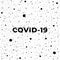 Covid-19 concept typography design logo on wight background. Vector coronavirus logo or COVID-19 seamless repeating pattern