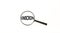 Covid-19 corona and omicron symbol. The concept word Omicron. Magnifying glass. Beautiful white table, white background. Medical