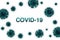 Covid-19, coronavirus, 3D virus render on background