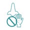 Covid 19 coronavirus, avoid touching nose, prevention outbreak disease pandemic line design icon