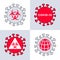 COVID-19 coronavirus biohazard icon set