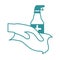 Covid 19 coronavirus, cleaning with disinfecting wipes and spray, prevention outbreak disease pandemic line design icon