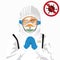 Covid-19 or Coronavirus concept. Indian medical staff wearing mask in protective clothing and praying for against Covid-19 virus