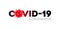 Covid-19 Coronavirus concept inscription typography design logo, dangerous virus vector illustration