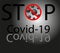 Covid-19 Coronavirus concept inscription typography design logo. World Health organization WHO introduced new official name for Co