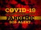 Covid-19 (Coronavirus disease 2019) pandemic SOS alert on red bloody grunge background