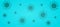 Covid-19 coronavirus floating viruses on blue background