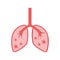 Covid 19 coronavirus, infectious lung disease pandemic outbreak, isolated icon