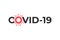 COVID-19 Coronavirus Inscription Typography Design Logo Concept. Vector illustration