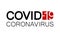 COVID-19 coronavirus inscription. Variation No. 1