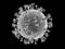 Covid-19 Coronavirus Microscope Virus Close Up on a Dark Background, 3d render