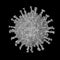 COVID-19 Coronavirus microscopic, virus with black background
