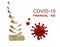 Covid-19 coronavirus pandemic financial support aid donate background - 3d rendering