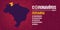 Covid-19 Coronavirus Pandemic Infographics in Brazil.